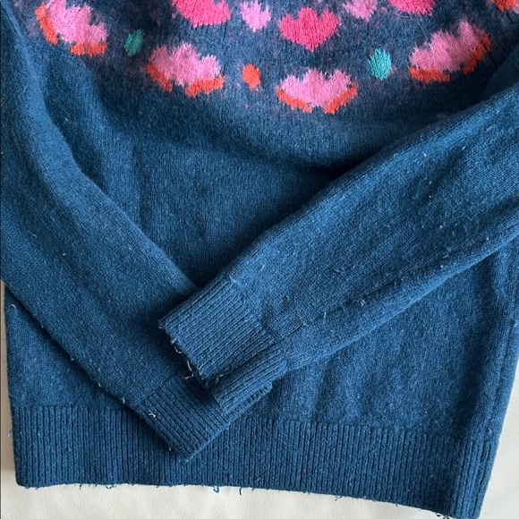 Jacadi Dark Blue Sweater with Pink and Red Heart Design and Grey Sweater - Picture 7 of 15